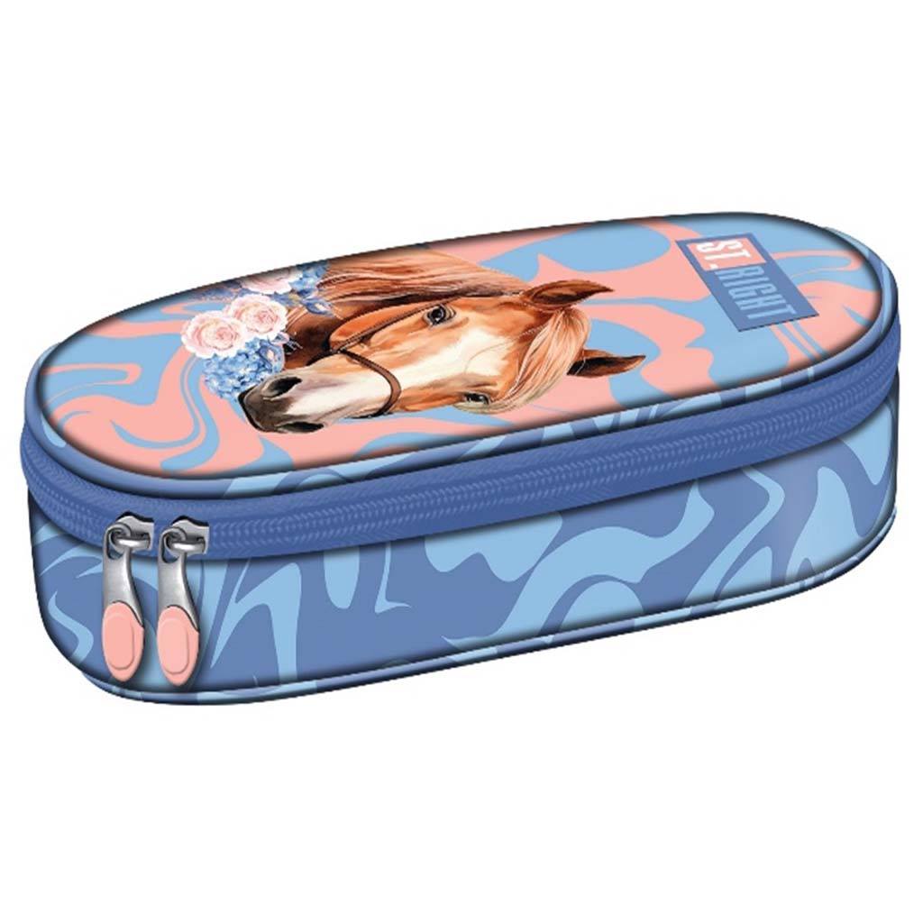 imagen de Estuche ovalado St.Right Romantic Horse 23x9,5x6cm 1