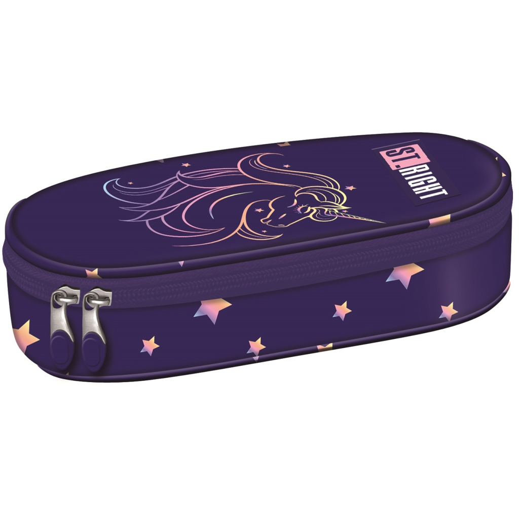 imagen de Estuche ovalado St.Right Unicorn Glow PC01 23x9,5x6cm 1