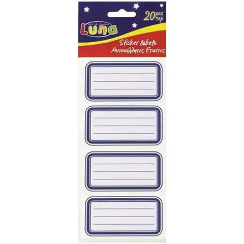 imagen de Etiqueta de cuaderno azul 20 unidades 1