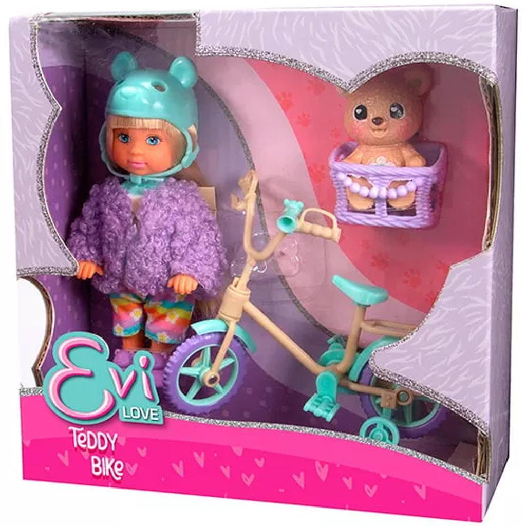 imagen de Evi Love: Bicicleta de Teddy – Conjunto de juego de ciclista - Simba Toys 1