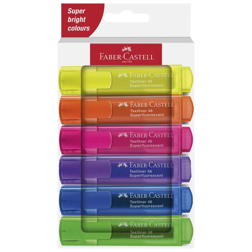 imagen de Faber-Castell: 1546 Fluorescente neón 6 unidades resaltador set 1