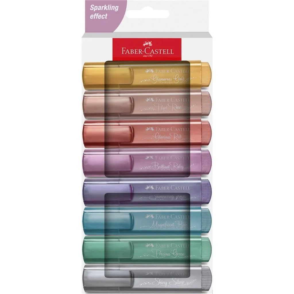 imagen de Faber-Castell: 1546 Metálico set de 8 marcadores textuales 1