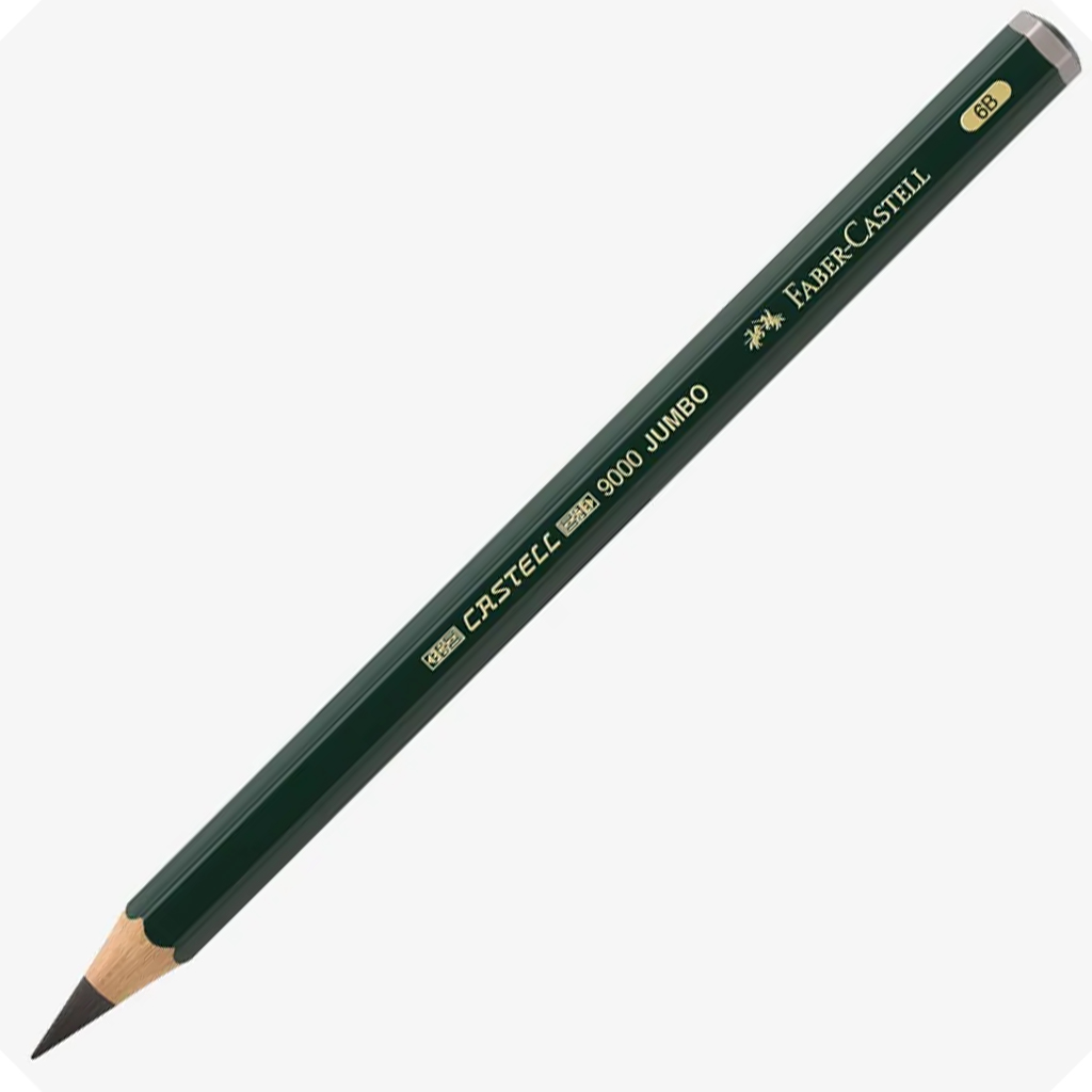 imagen de Faber-Castell: 9000 Jumbo lápiz de grafito 6B 1
