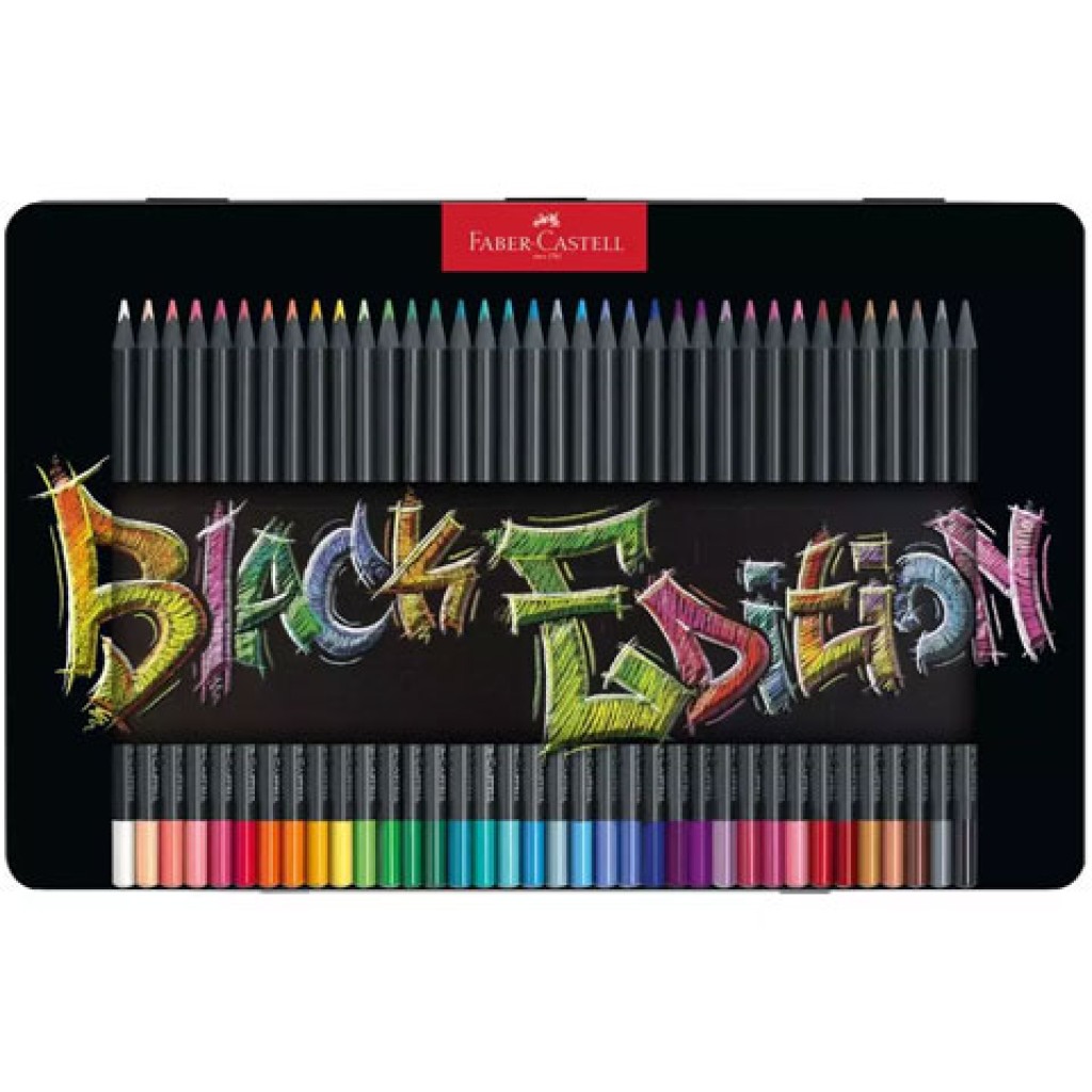 imagen de Faber-Castell: Black Edition juego de lápices de colores de 36 piezas en caja de metal 1