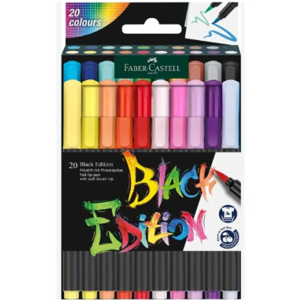 imagen de Faber-Castell: Black Edition set de 20 rotuladores de colores 1