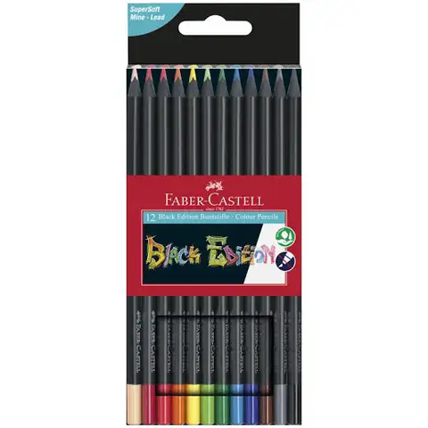 imagen de Faber-Castell: Black Edition set de lápices de colores 12 unidades 1