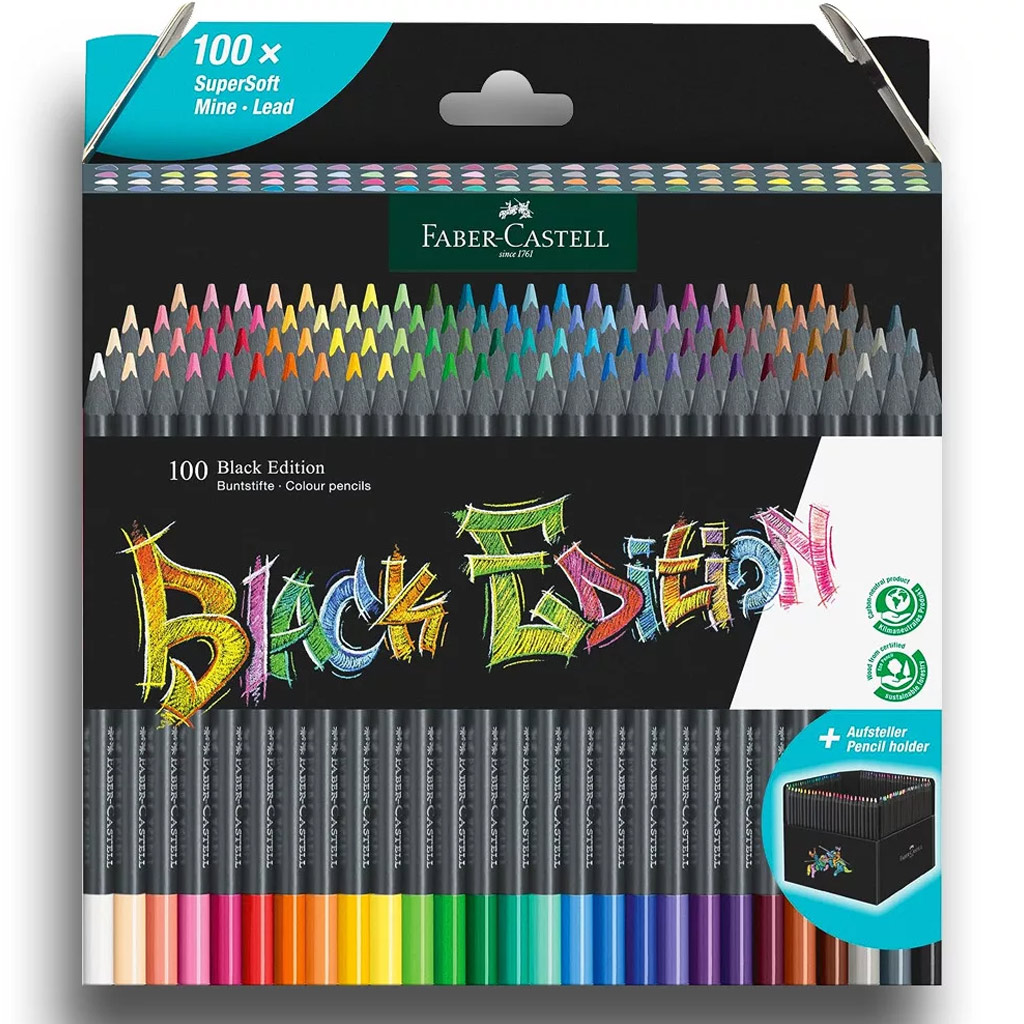 imagen de Faber-Castell: Black Edition set de lápices de colores de 100 unidades 1