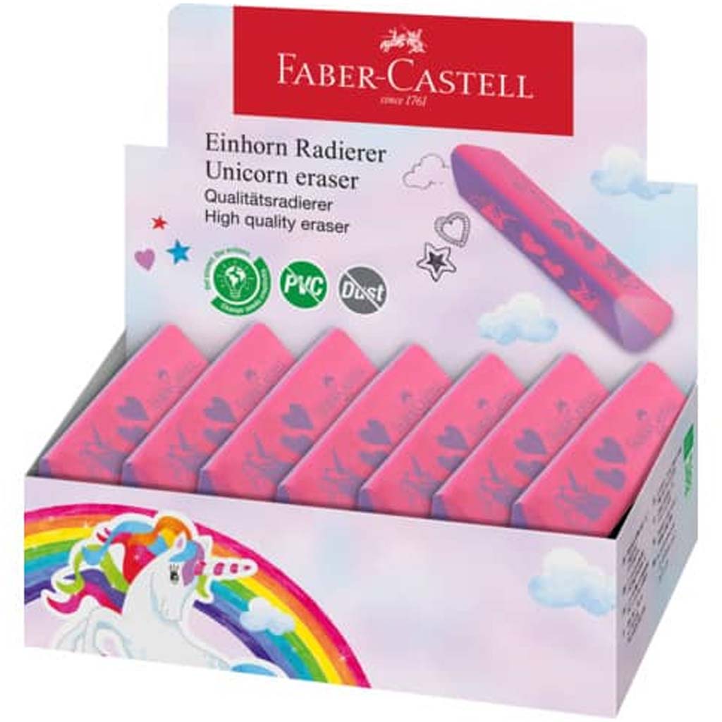 imagen de Faber-Castell: Borrador triangular de unicornio 1ud 1