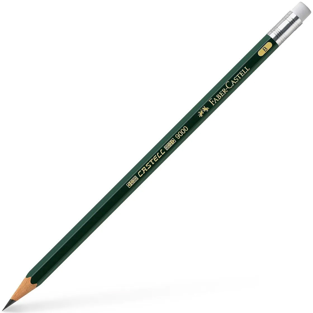 imagen de Faber-Castell: Castell 9000 lápiz de grafito con goma 1