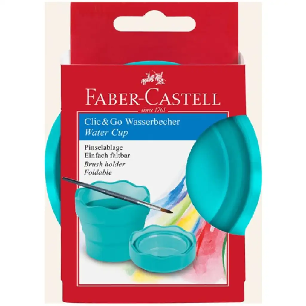 imagen de Faber-Castell: Click&Go paleta de pinceles en color turquesa 1