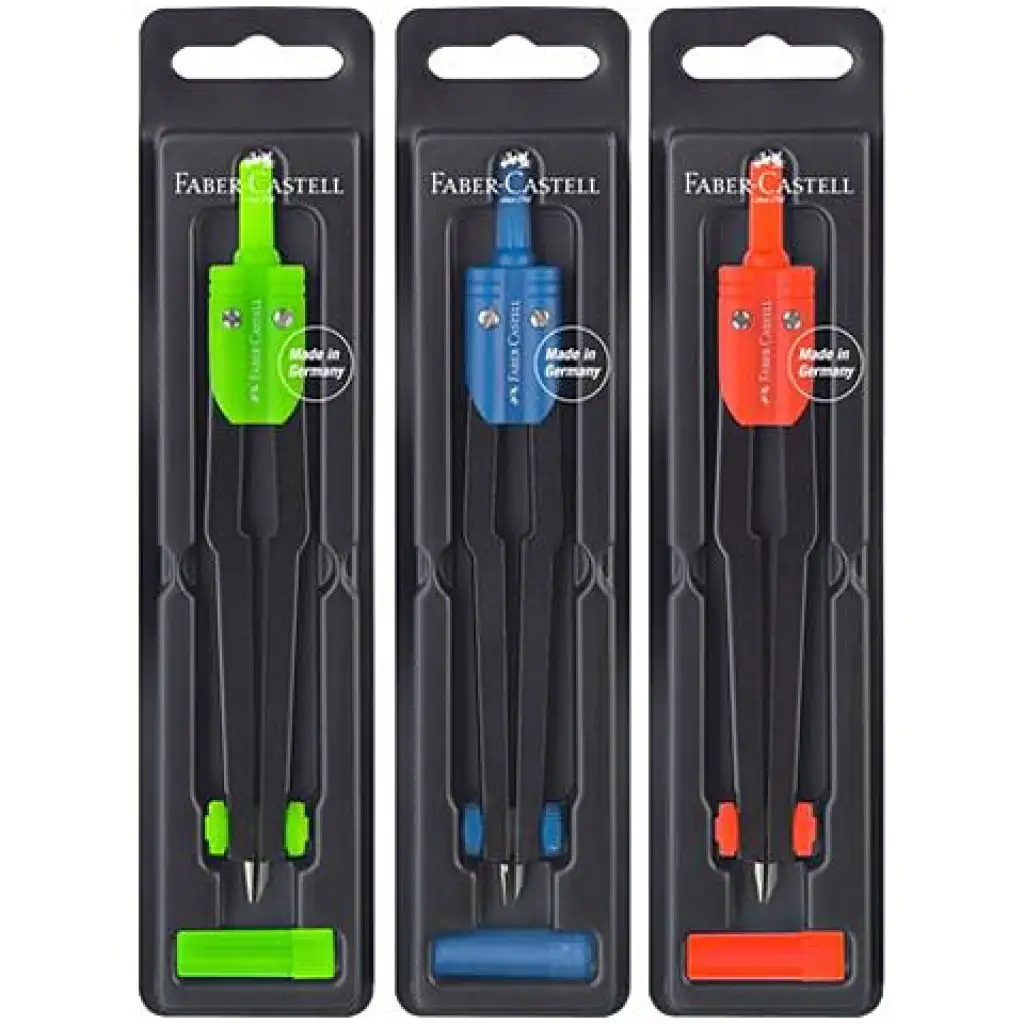 imagen de Faber-Castell: Compás escolar en 3 colores 1