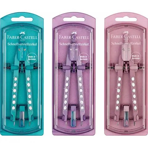 imagen de Faber-Castell: Conjunto de compás de brillo de fábrica con ajuste rápido en varias versiones 1