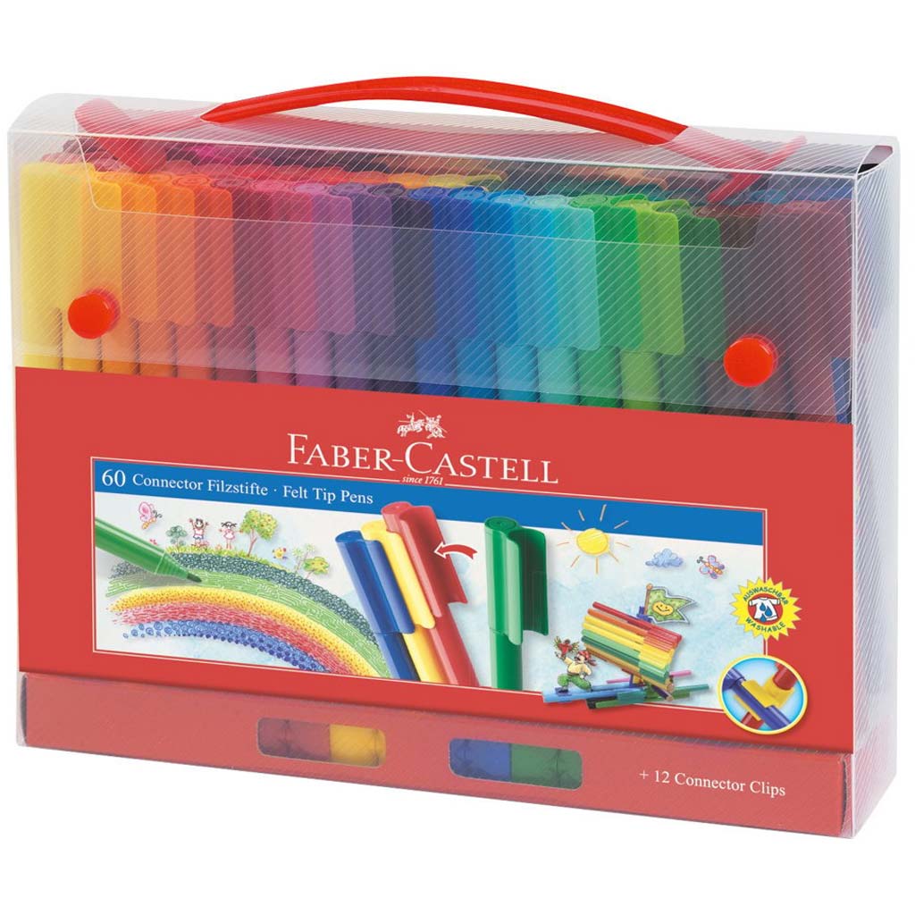 imagen de Faber-Castell: Conjunto de Rotuladores Conector – Set de 60 unidades en un práctico estuche 1