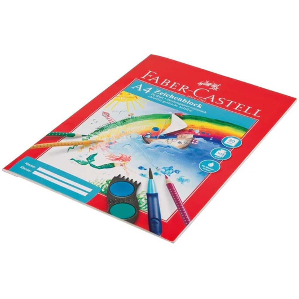 imagen de Faber-Castell: Cuaderno de dibujo A4 – 20 hojas, papel de 100 g 1