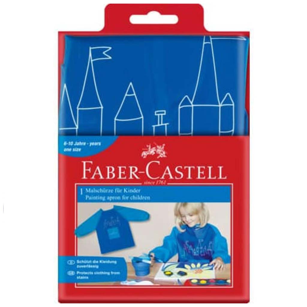 imagen de Faber-Castell: delantal de pintura para niños en color azul 1
