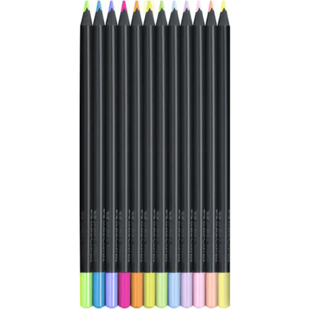 imagen de Faber-Castell: Edición Negra Set de lápices de colores pastel de 12 unidades 2