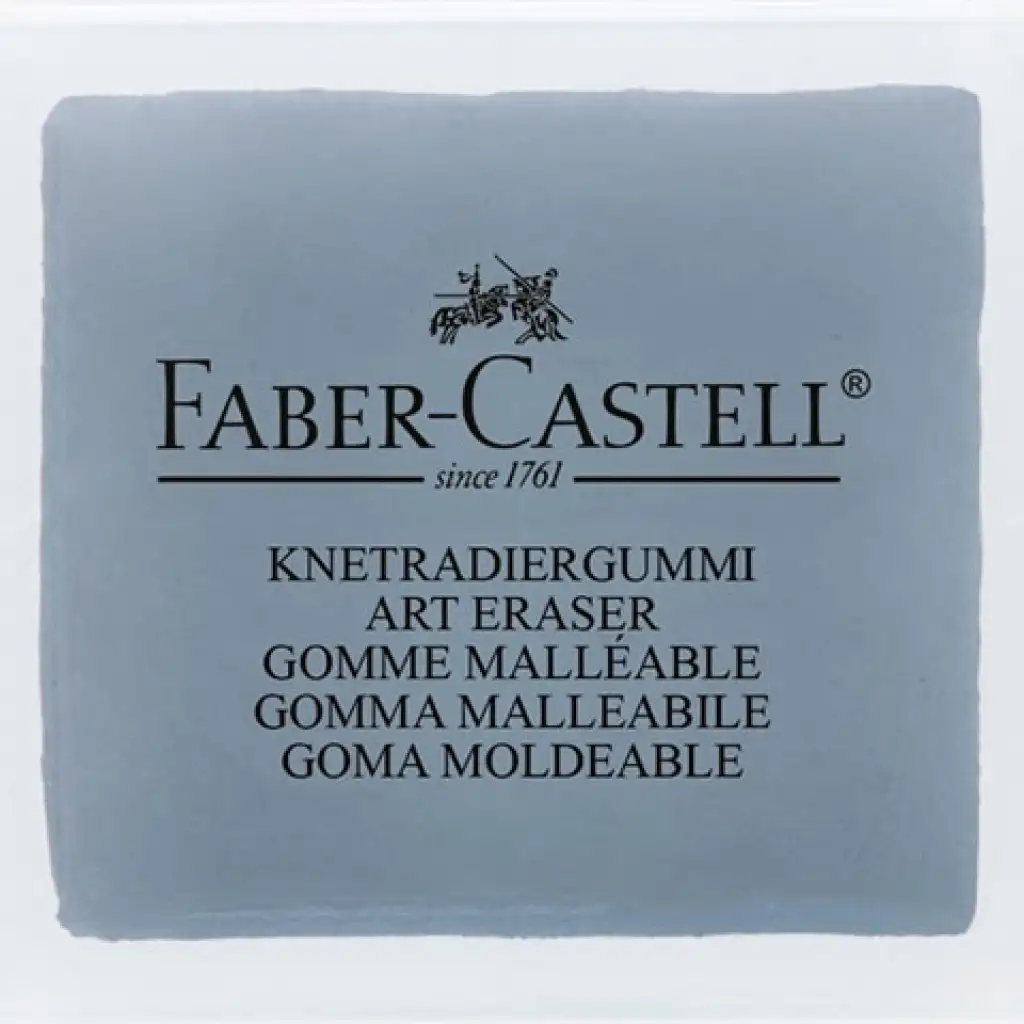 imagen de Faber-Castell: Goma de borrar gris en caja de plástico 1