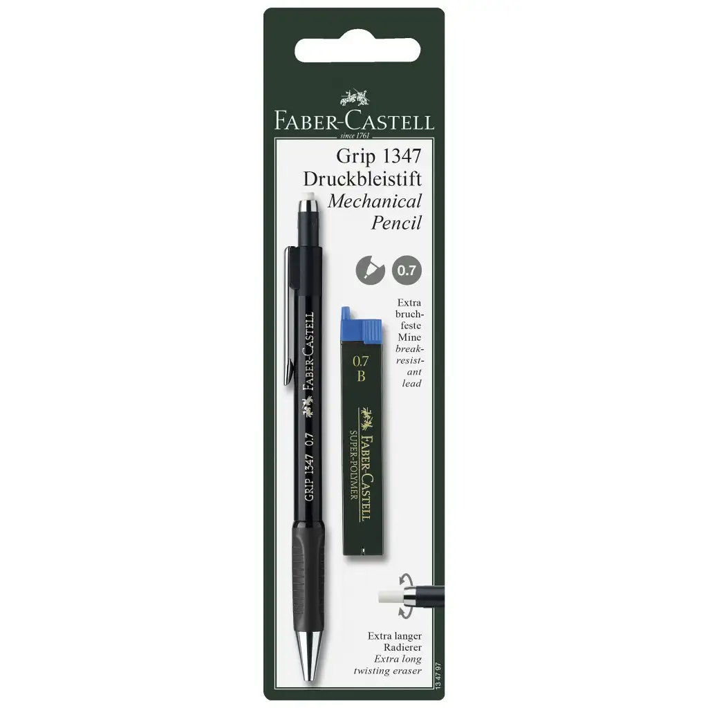 imagen de Faber-Castell: Grip 1347 lápiz de carga 0,7mm HB con recarga 1