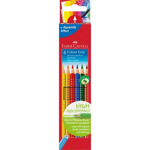 imagen de Faber-Castell: Grip 2001 set de lápices de colores de 6 unidades 1