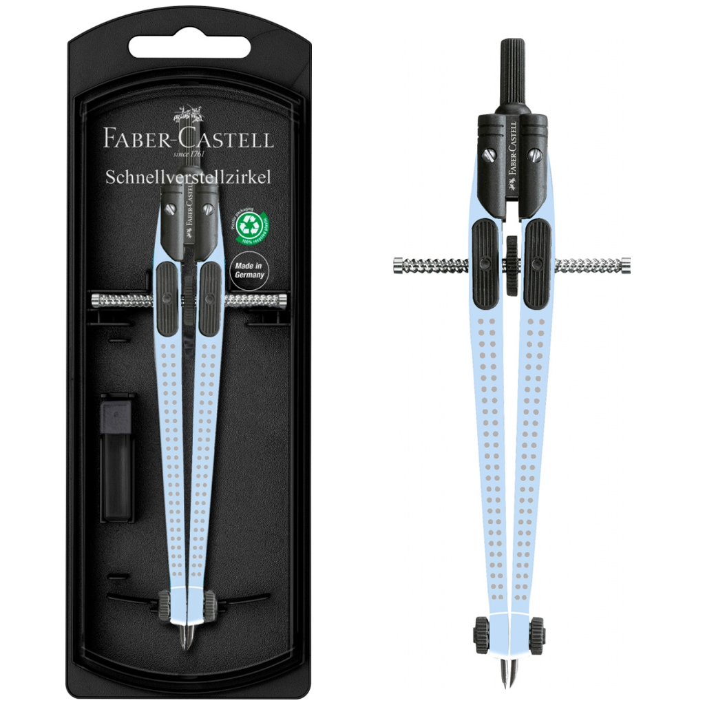imagen de Faber-Castell: GRIP azul cielo compás con ajuste rápido 1