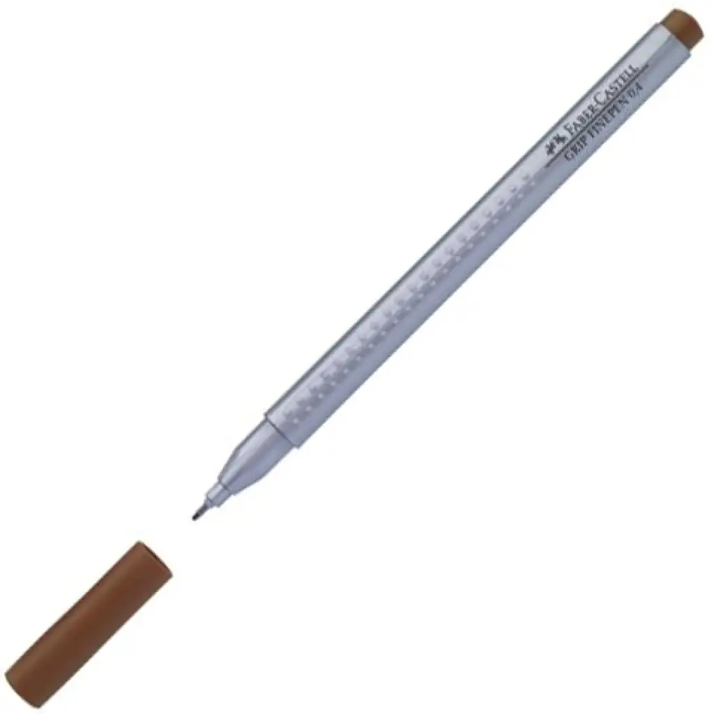 imagen de Faber-Castell: Grip Finepen marrón quemado de 0,4 mm 1