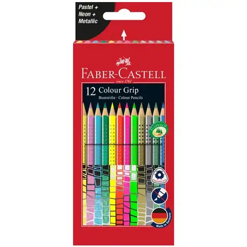 imagen de Faber-Castell: Grip juego de lápices de colores 12 unidades 1
