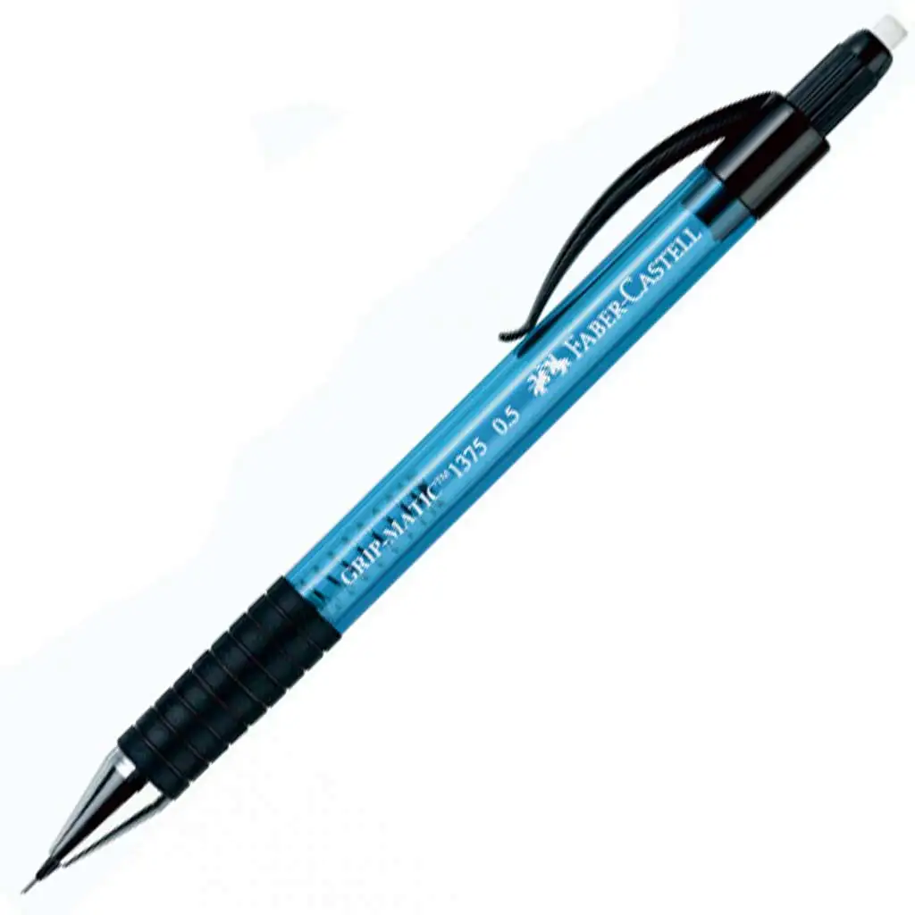 imagen de Faber-Castell: Grip Matic lápiz de grafito recargable con punta de 0,5 mm en color azul celeste 1
