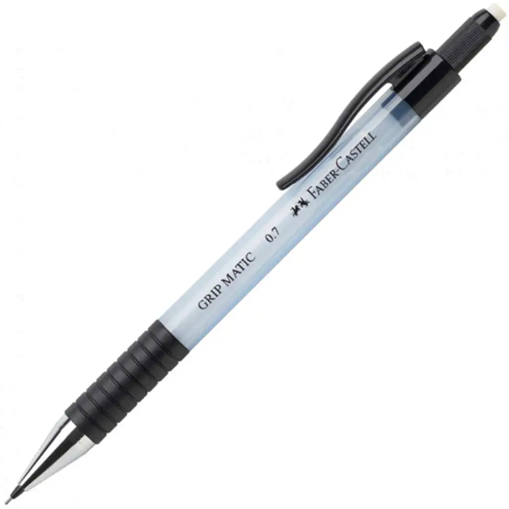 imagen de Faber-Castell: Grip Matic lápiz de grafito recargable con punta de 0,7 mm en color azul claro 1