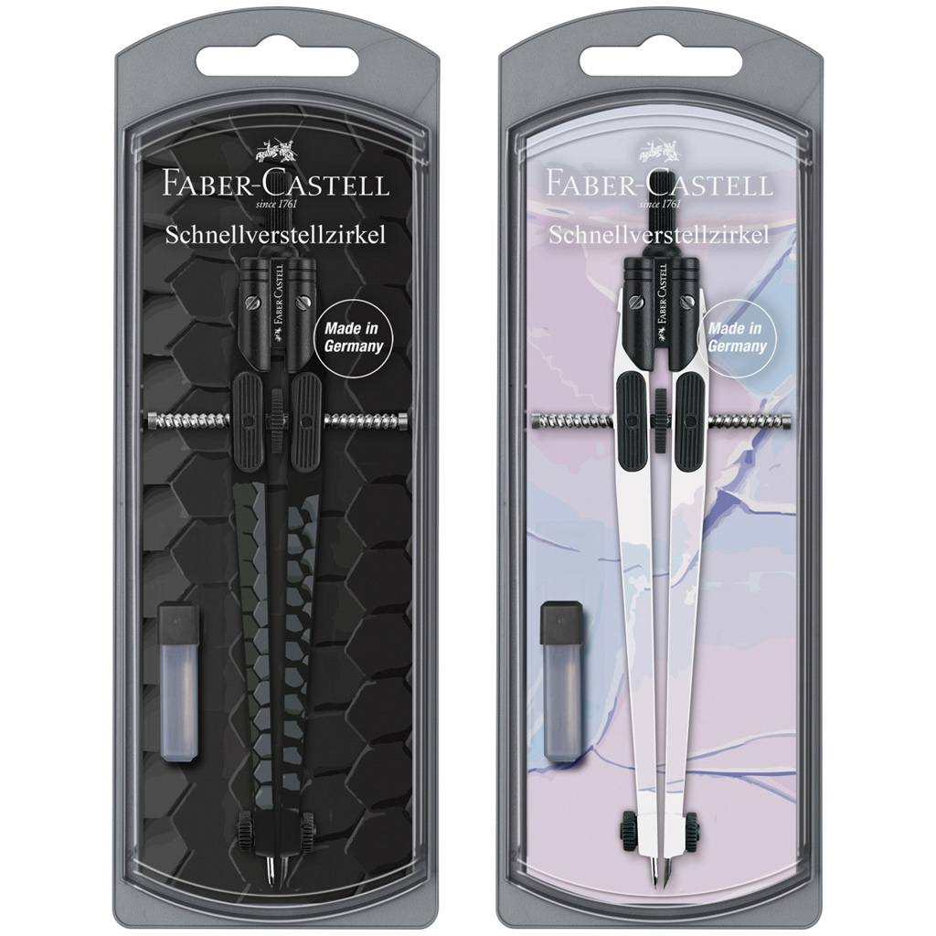 imagen de Faber-Castell: Juego de compás S&V con ajuste rápido en dos versiones 1ud 1