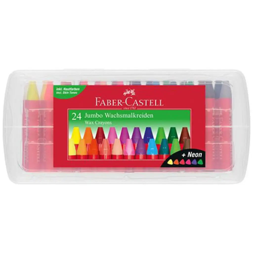 imagen de Faber-Castell: Jumbo triángulo crayones set de 24 piezas 1