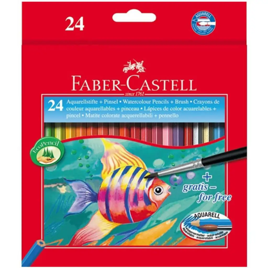 imagen de Faber-Castell: Lápiz de colores acuarelable de 24 unidades 1
