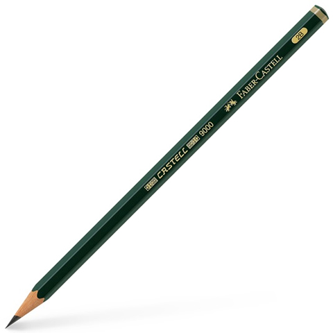 imagen de Faber-Castell: lápiz de grafito 9000 2B 1