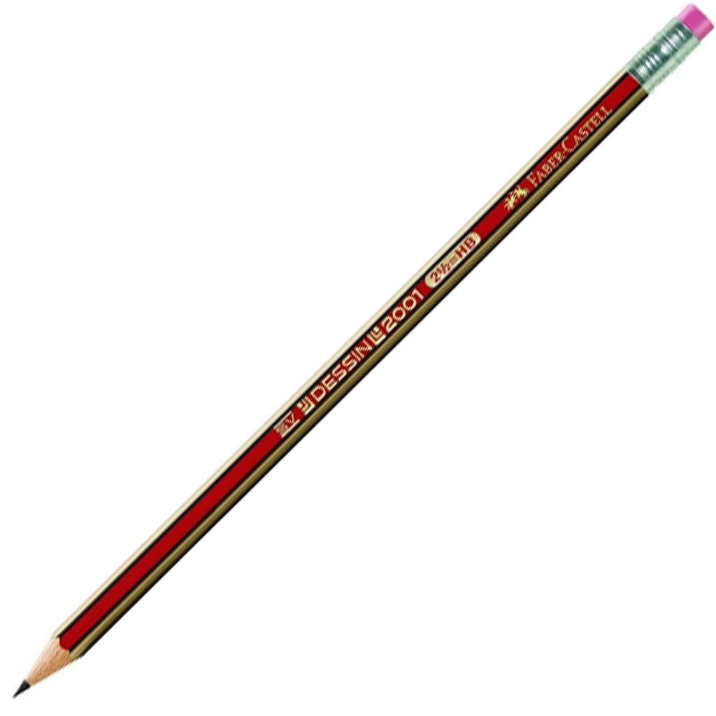 imagen de Faber-Castell: Lápiz de grafito Dessin 2001 con goma HB 1ud 1