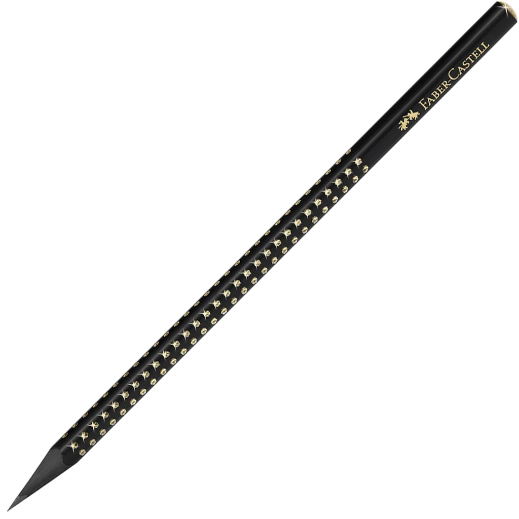 imagen de Faber-Castell: Lápiz de grafito Sparkle negro-dorado B 1