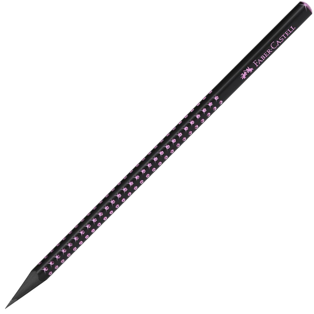 imagen de Faber-Castell: Lápiz grafito Sparkle negro-rosa B 1