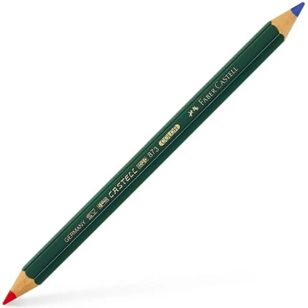 imagen de Faber-Castell: Marcador grueso azul-rojo 1