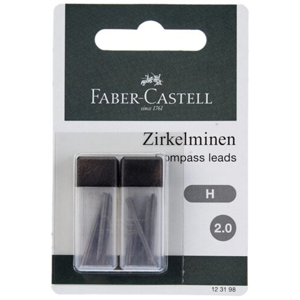 imagen de Faber-Castell: Mina de compás 2mm 2x6 unidades H 1