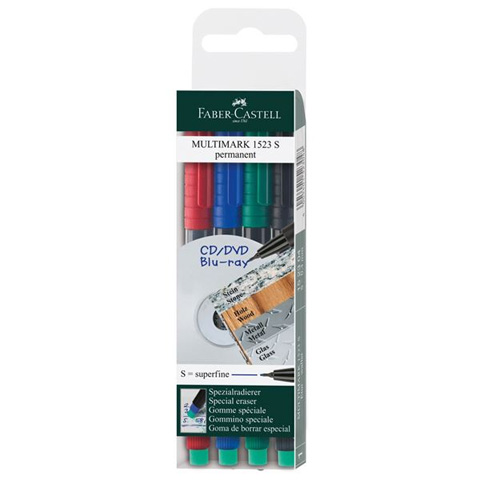 imagen de Faber-Castell: Multimark rotulador de alcohol S 0,4mm 4 unidades 1