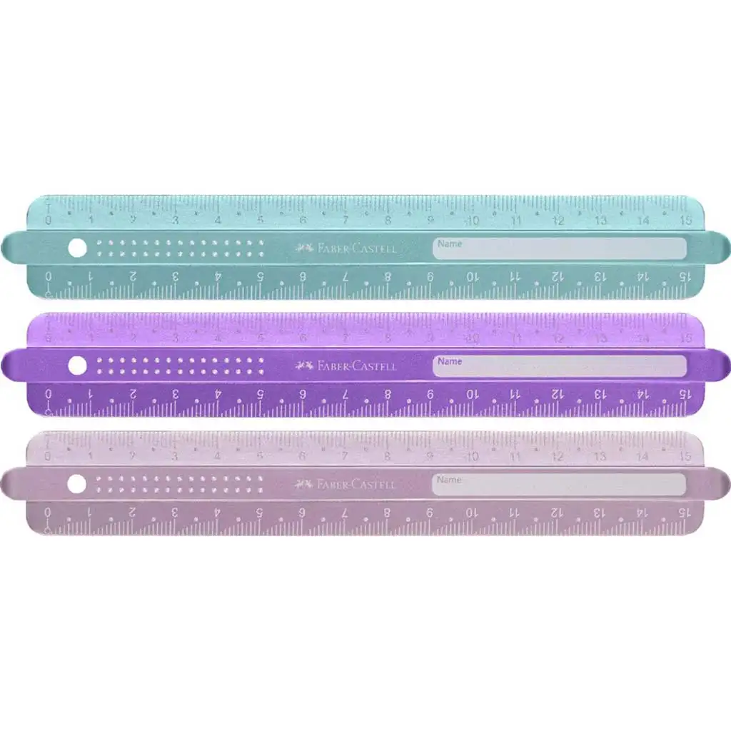 imagen de Faber-Castell: Regla flexible Sparkle de 15 cm en varios colores 1
