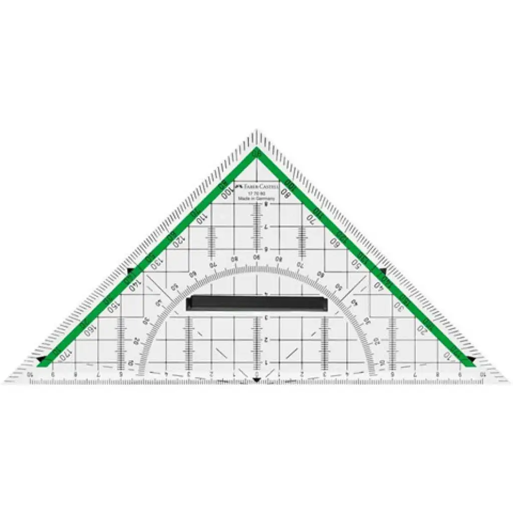 imagen de Faber-Castell: Regla triangular con mango extraíble de 20 cm 2