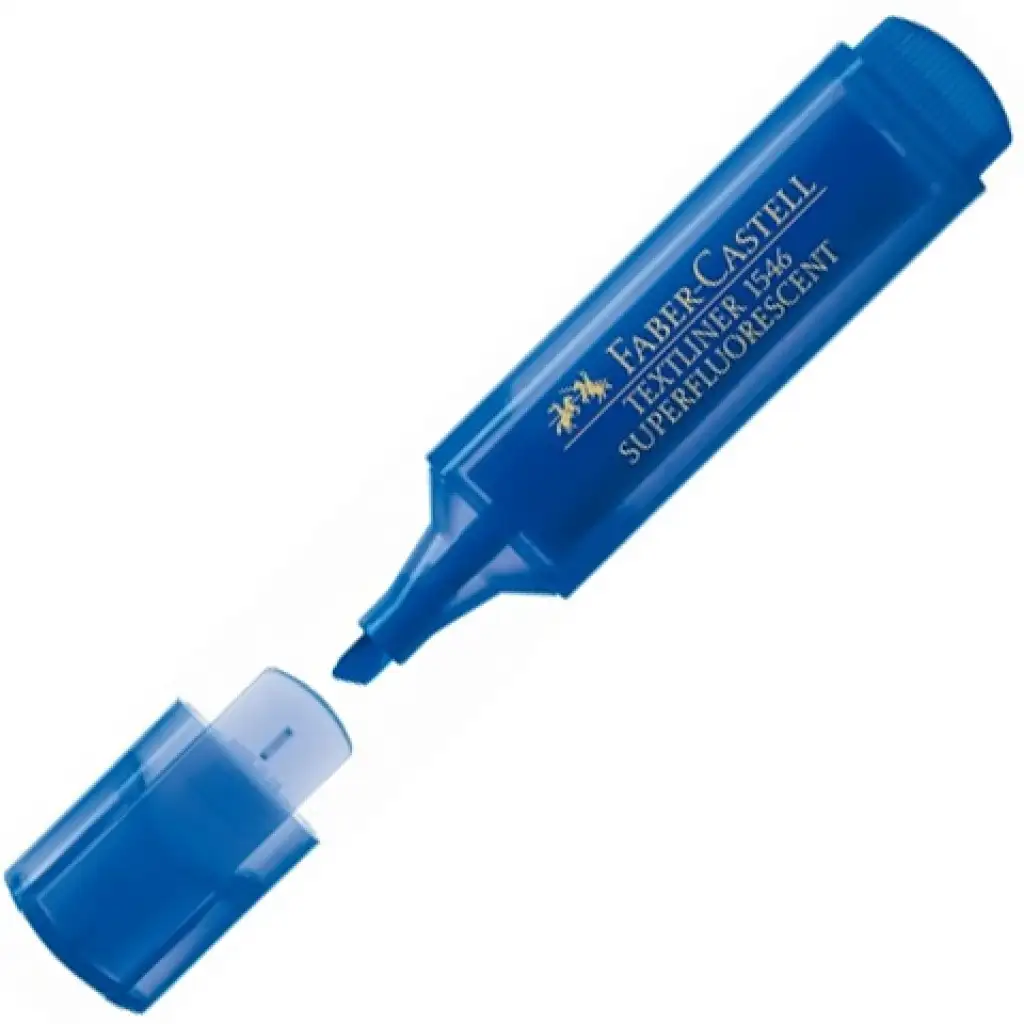 imagen de Faber-Castell: Resaltador superfluorescente azul 1