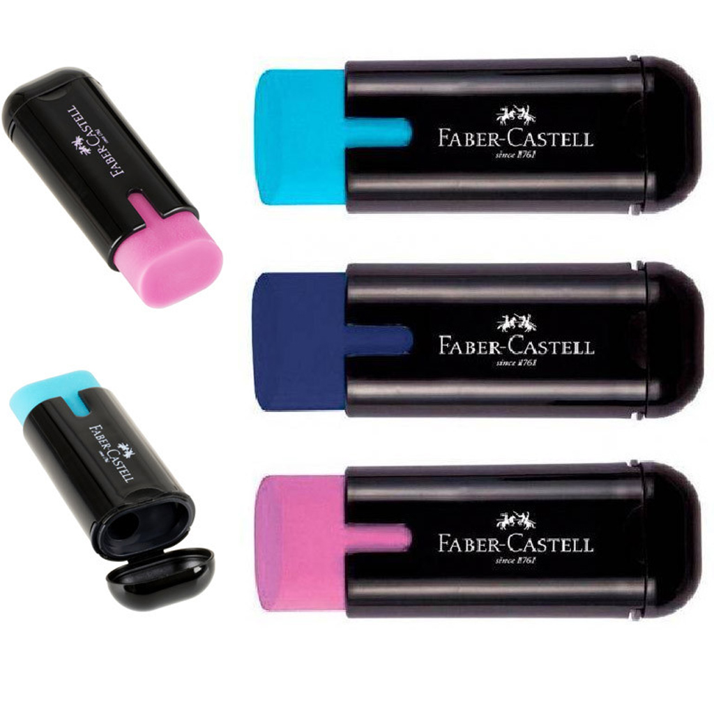 imagen de Faber-Castell: Sacapuntas de colores de moda con goma 1ud 1