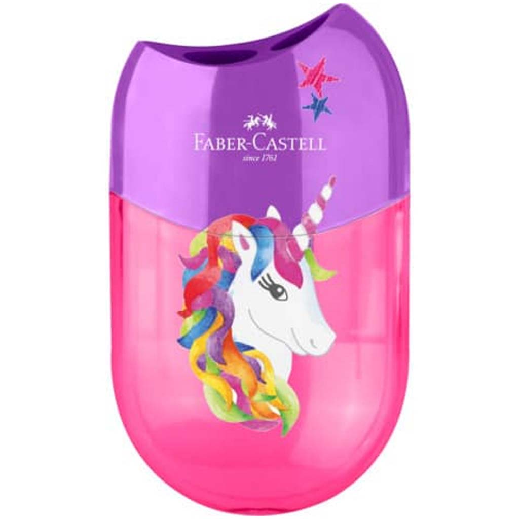 imagen de Faber-Castell: Sacapuntas de unicornio – de 2 agujeros, con depósito 1