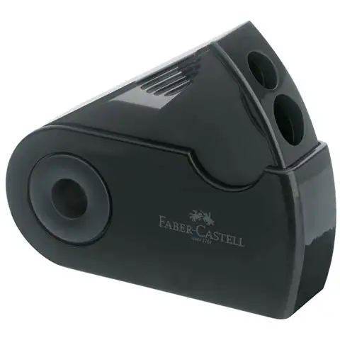 imagen de Faber-Castell: Sacapuntas negro doble 1