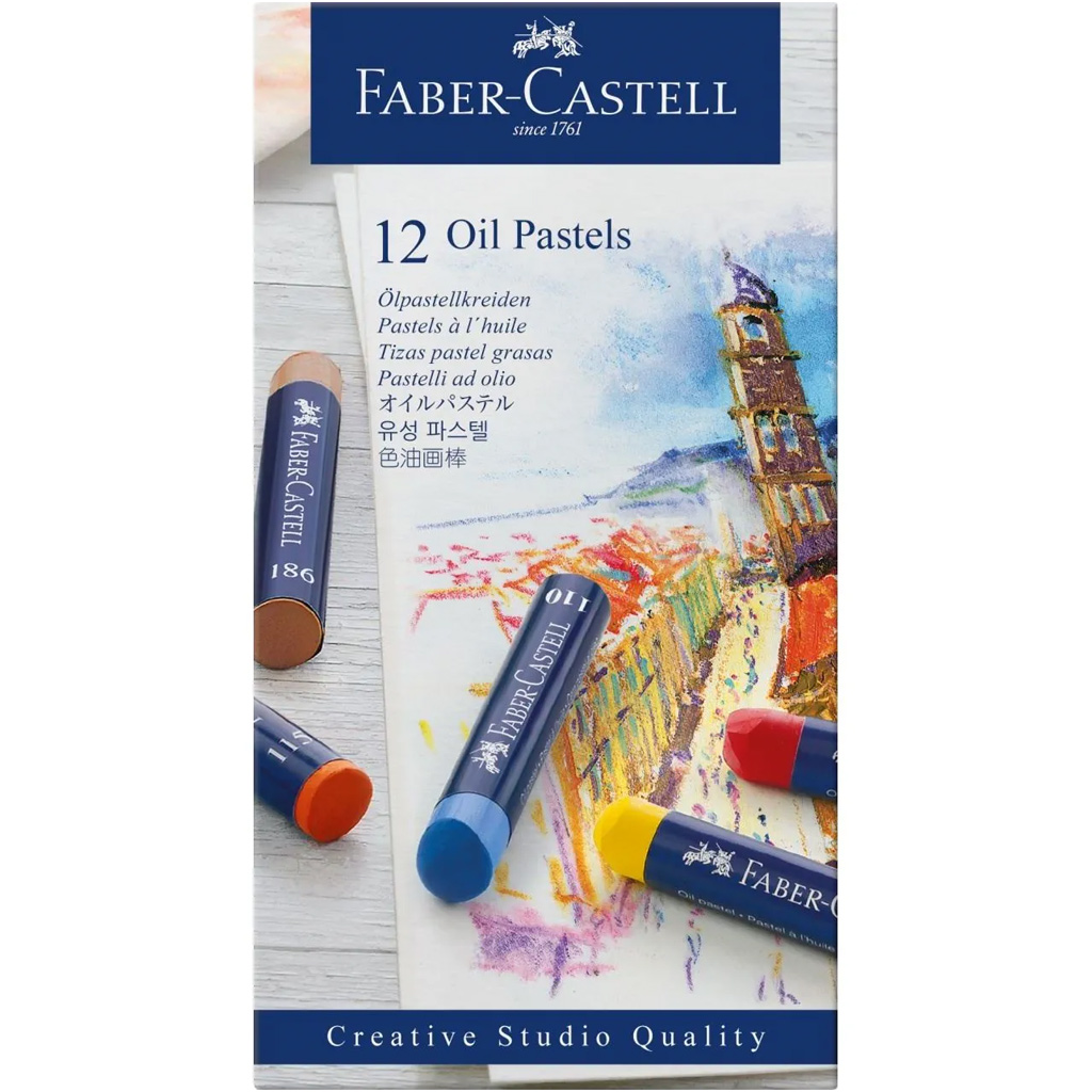 imagen de Faber-Castell: Set de 12 crayones de aceite 1