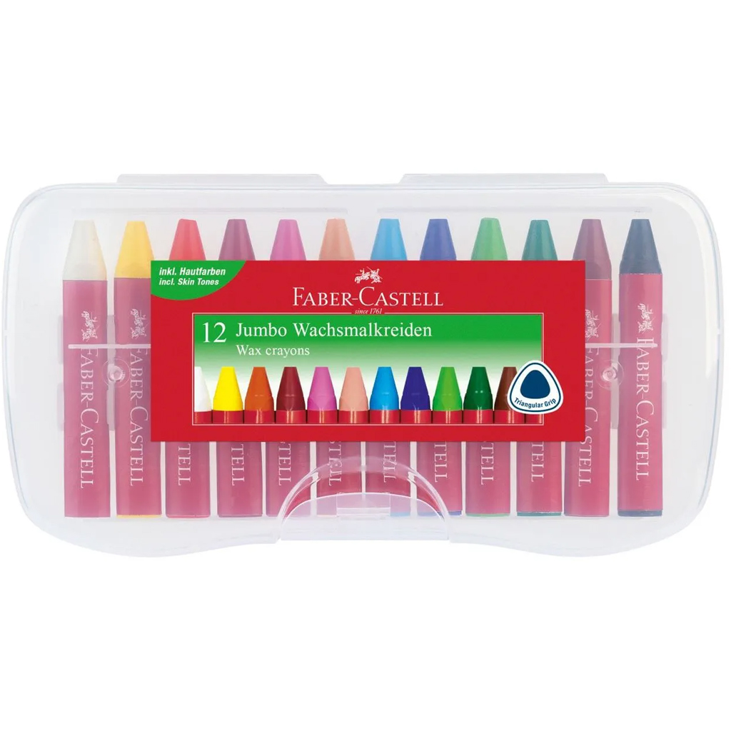 imagen de Faber-Castell: Set de 12 crayones jumbo triangulares 1