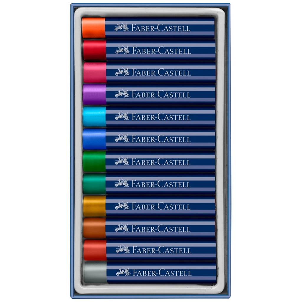 imagen de Faber-Castell: Set de 12 tizas de pastel al óleo en colores metálicos 2