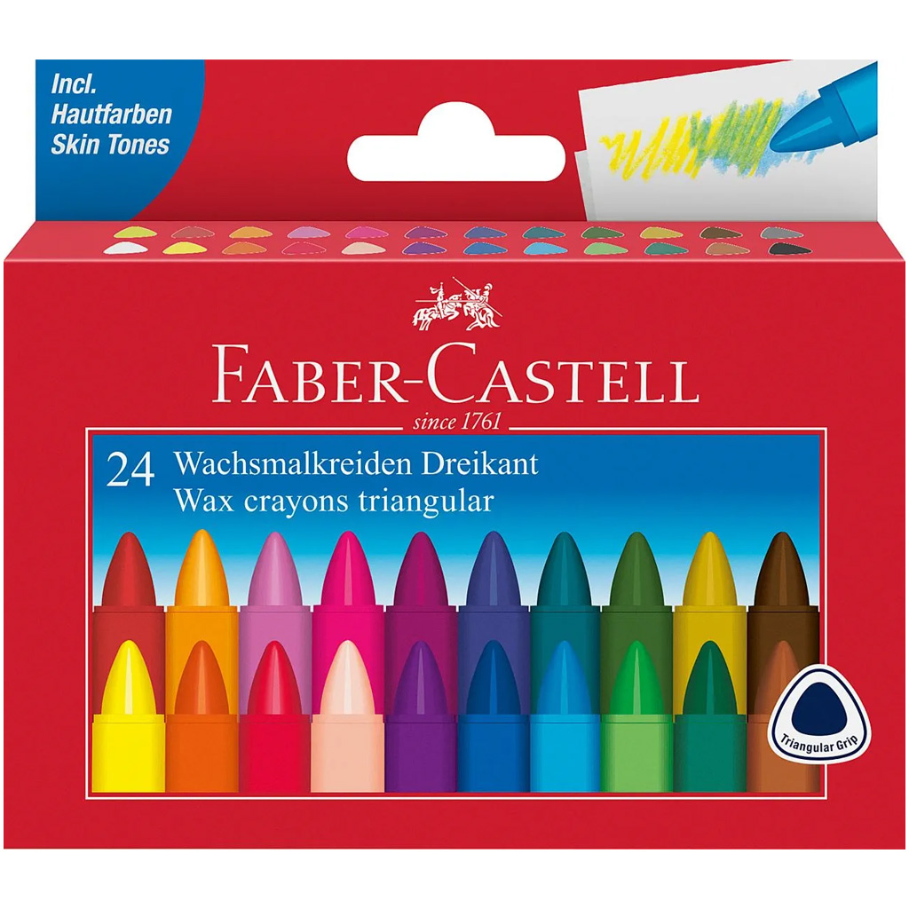 imagen de Faber-Castell: Set de 24 crayones jumbo triangulares 1