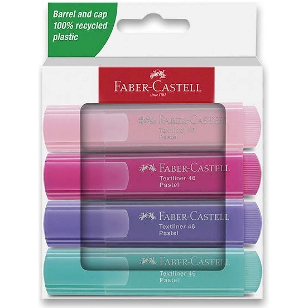 imagen de Faber-Castell: Set de 4 resaltadores de color pastel 1546 1