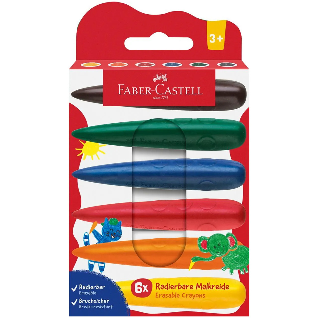 imagen de Faber-Castell: Set de 6 crayones en forma de gota 1